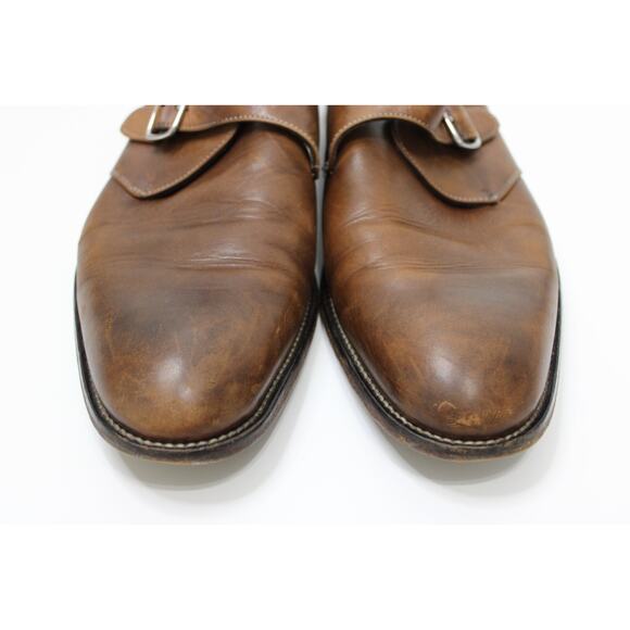 To Boot Shoes Men's 11.5 M Adam Derrick New York Monk Strap Buckle Brown Leather - Picture 10 of 10